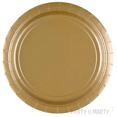 talerzyki papierowe premium amscan l zlote 22 8 cm 8 szt