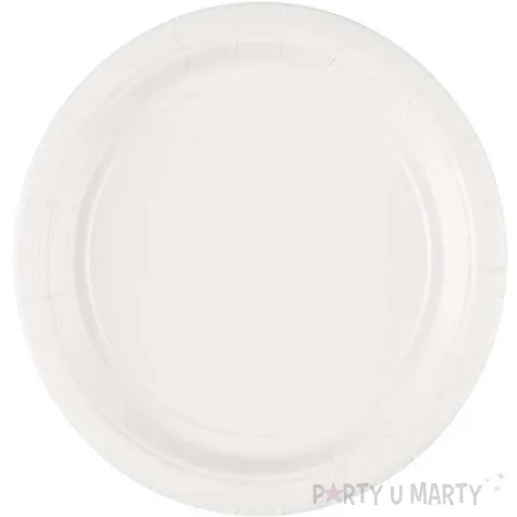 talerzyki papierowe premium amscan s jumbo pack biale 18 cm 20 szt