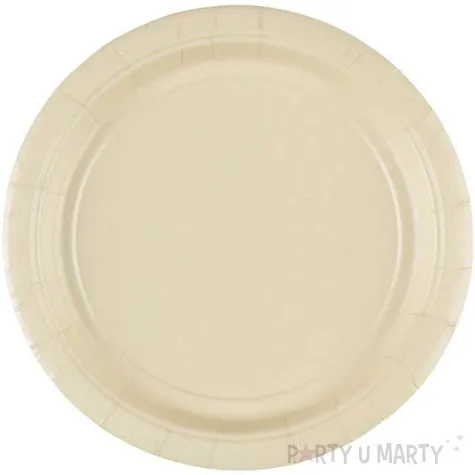 talerzyki papierowe premium amscan s jumbo pack kremowe 18 cm 20 szt
