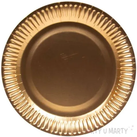 talerzyki papierowe premium mat rozowe zloto folat 23 cm 8 szt