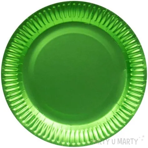 talerzyki papierowe premium mat zielone jabluszko folat 23 cm 8 szt