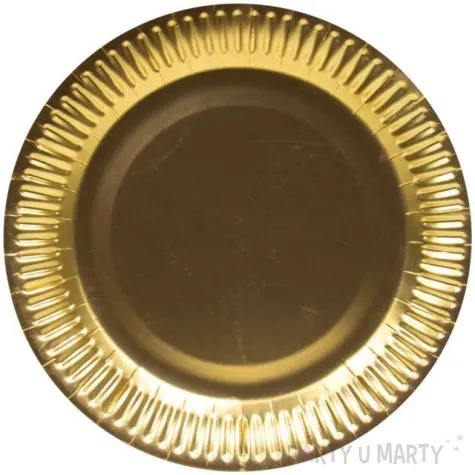 talerzyki papierowe premium mat zlote folat 23 cm 8 szt