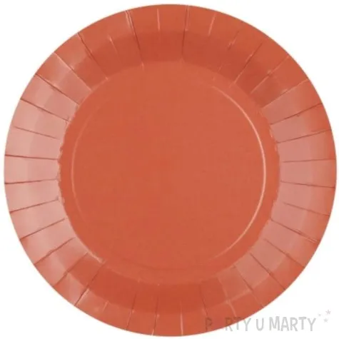 talerzyki papierowe premium pomaranczowe ciemne santex 17 5 cm 10 szt