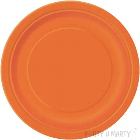 talerzyki papierowe premium unique pomaranczowe 18 cm 8 szt
