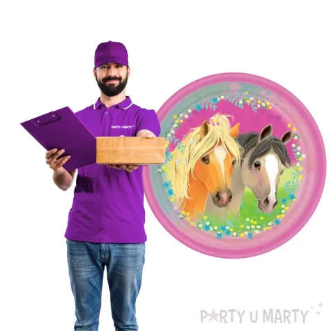 talerzyki papierowe pretty pony mix amscan 23 cm 8 szt