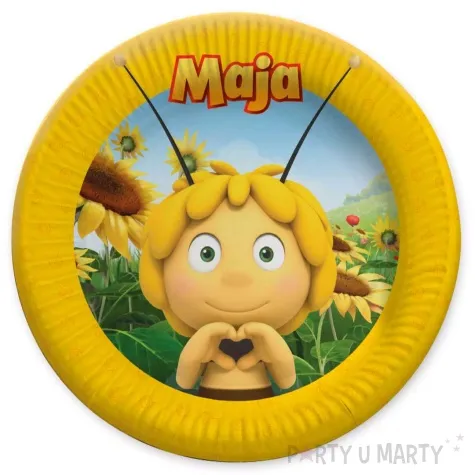 talerzyki papierowe pszczolka maja zolty party factory 23 cm 10 szt