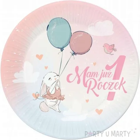 talerzyki papierowe roczek kroliczek godan 23 cm 6 szt