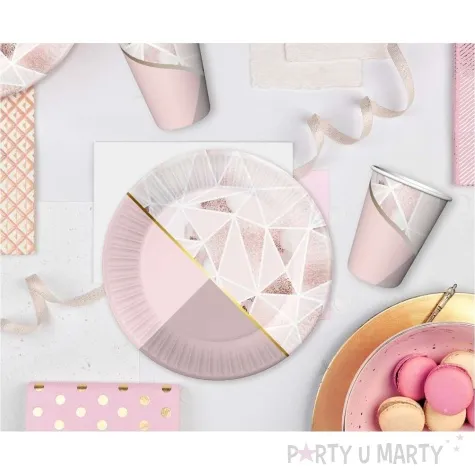 talerzyki papierowe rose chic godan 18 cm 6 szt