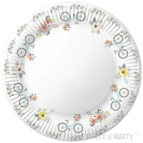talerzyki papierowe rowery fsopakowania 23 cm 8 szt