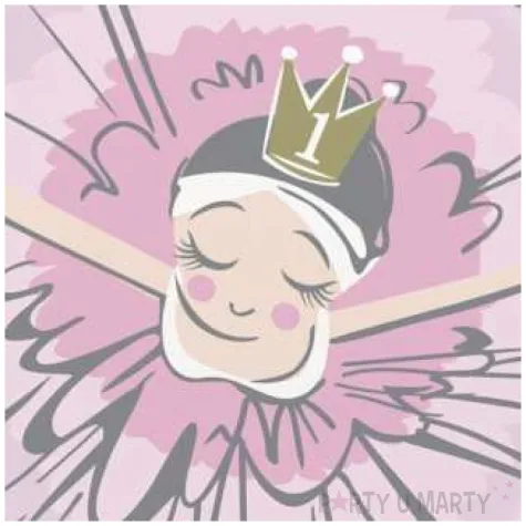 talerzyki papierowe rozowa balerina kolorowe godan 18 cm 8 szt