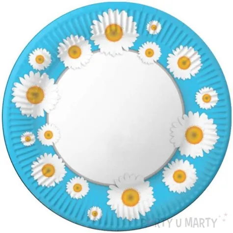 talerzyki papierowe rumianki fsopakowania 23 cm 8 szt