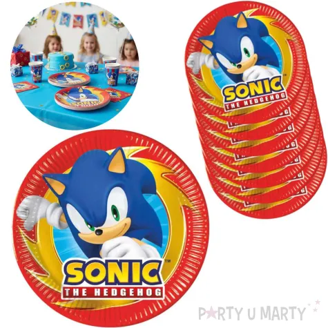 talerzyki papierowe sonic next generation procos 20 cm 8 szt