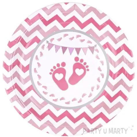 talerzyki papierowe stopki baner partypal 23 cm 6 szt