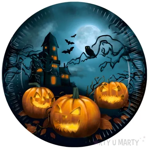 talerzyki papierowe straszne halloween procos 23 cm 8 szt