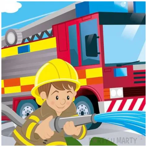 talerzyki papierowe strazak straz pozarna firefighters procos 23 cm 8 szt