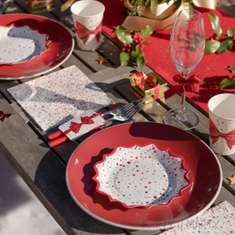 talerzyki papierowe swiateczne santex 18 cm 10 szt