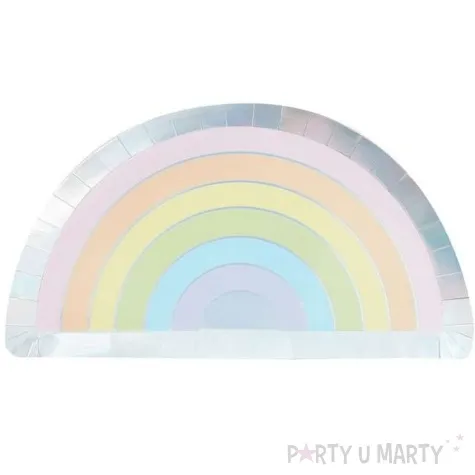 talerzyki papierowe tecza ginger ray 28x16 cm 8 szt