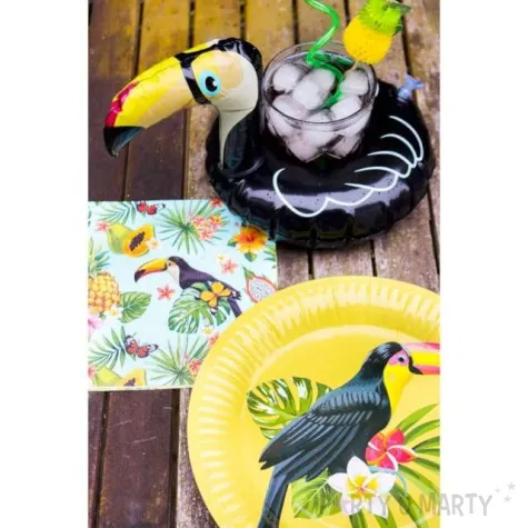 talerzyki papierowe tukan tropikalny klimat mix folat 23 cm 8 szt