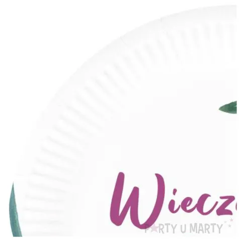 talerzyki papierowe wieczor panienski kwiaty bialy congee 18 cm 6 sz