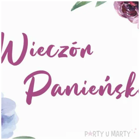 talerzyki papierowe wieczor panienski kwiaty bialy congee 18 cm 6 sz