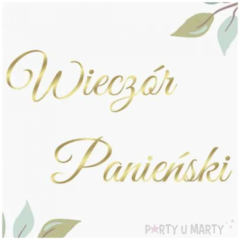 talerzyki papierowe wieczor panienski liscie bialy congee 18 cm 6 sz