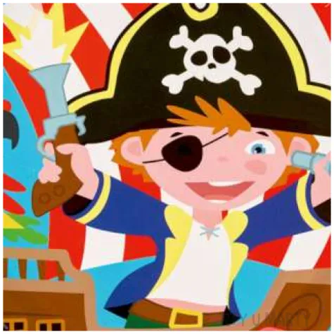 talerzyki papierowe wyspa piratow amscan 23 cm 8 szt