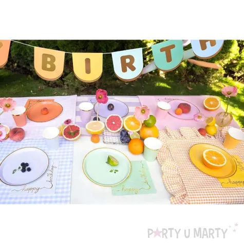 talerzyki papierowe z ote brzegi partydeco 21 cm 6 szt