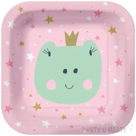 talerzyki papierowe zabka w koronie kwadratowe paw 23 x 23 cm 10 szt