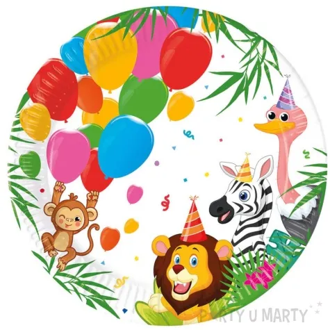 talerzyki papierowe zwierzeta safari procos 23 cm 8 szt