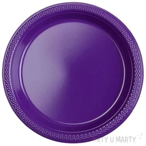 talerzyki plastikowe amscan l fioletowe 22 8 cm 10 szt