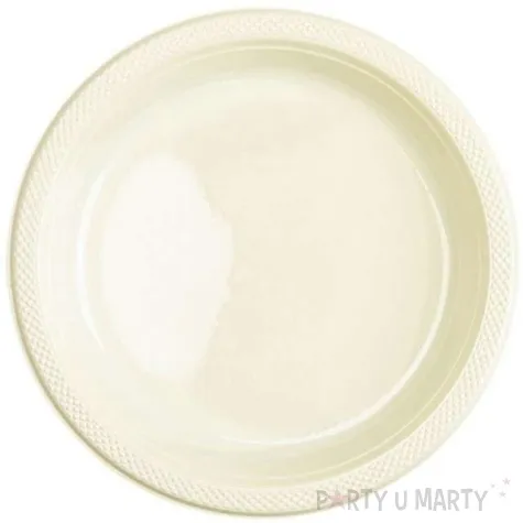 talerzyki plastikowe amscan l kremowe 22 8 cm 10 szt