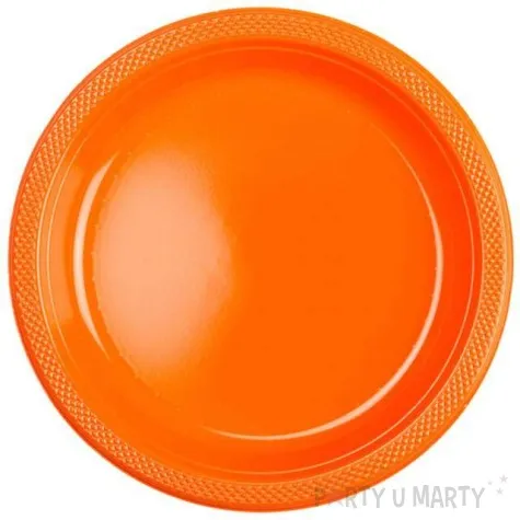 talerzyki plastikowe amscan l pomaranczowe 22 8 cm 10 szt