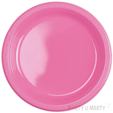 talerzyki plastikowe amscan l rozowe jas 22 8 cm 10 szt