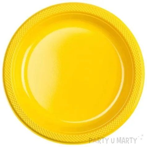 talerzyki plastikowe amscan l zolte 22 8 cm 10 szt