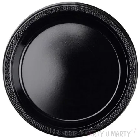 talerzyki plastikowe amscan m czarne 17 7 cm 10 szt