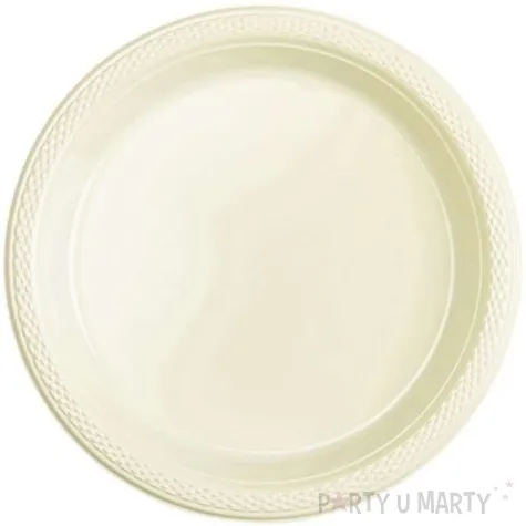 talerzyki plastikowe amscan m kremowe 17 7 cm 10 szt