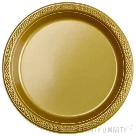 talerzyki plastikowe amscan m zlote 17 7 cm 10 szt