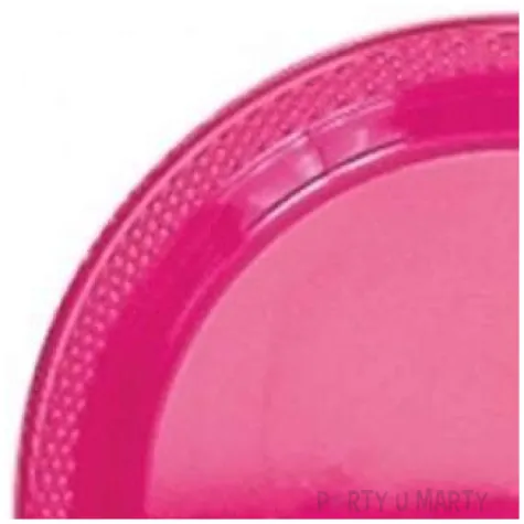 talerzyki plastikowe amscan rozowe 22 8 cm 20 szt