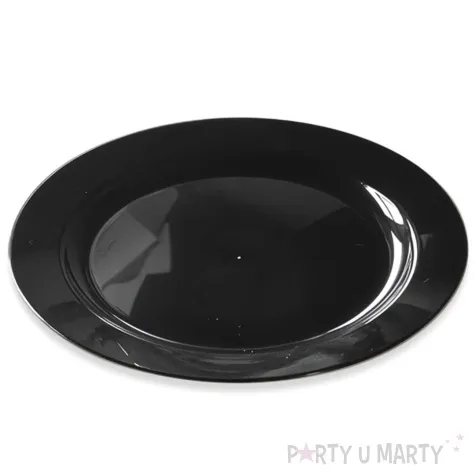talerzyki plastikowe classic czarny aluplast 24 cm 12 szt