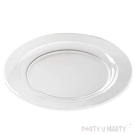 talerzyki plastikowe classic transparentny aluplast 24 cm 12 szt