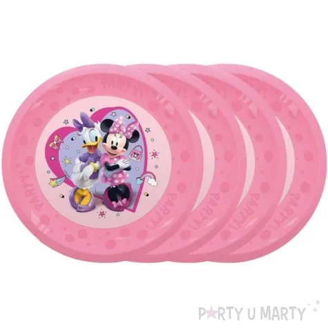 talerzyki plastikowe myszka minnie i daisy rozowy jasny procos 21 cm 4 szt