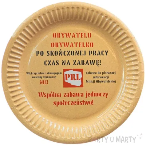 talerzyki prl brazowy congee 18cm 6 szt