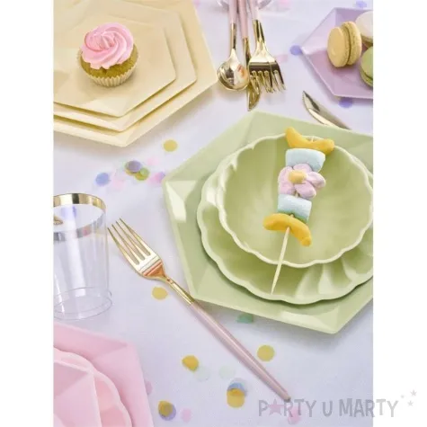 talerzyki vert decor heksagonalne morelowy amscan 26 1 cm 6 szt