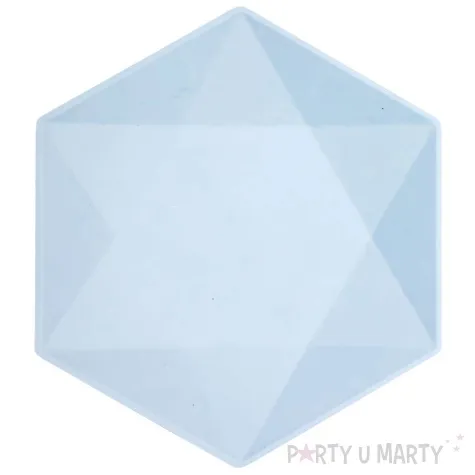 talerzyki vert decor heksagonalne niebieski amscan 26 1 cm 6 szt