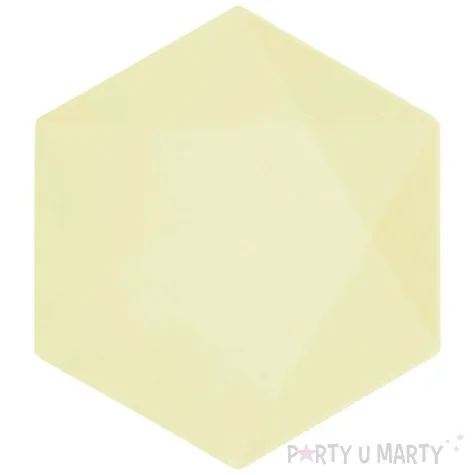 talerzyki vert decor heksagonalne zolty amscan 26 1 cm 6 szt