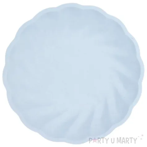 talerzyki vert decor twist niebieski amscan 22 9 cm 6 szt