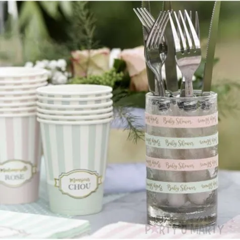 tasiemka baby shower sticky zielona santex 10 mm 3 m