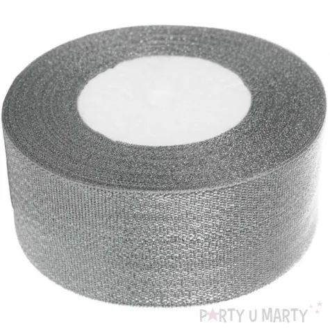 tasiemka brokatowa classic srebrny czakos 38 mm 22 m