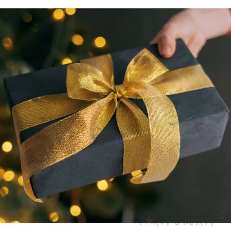 tasiemka brokatowa classic zloty czakos 38 mm 22 m