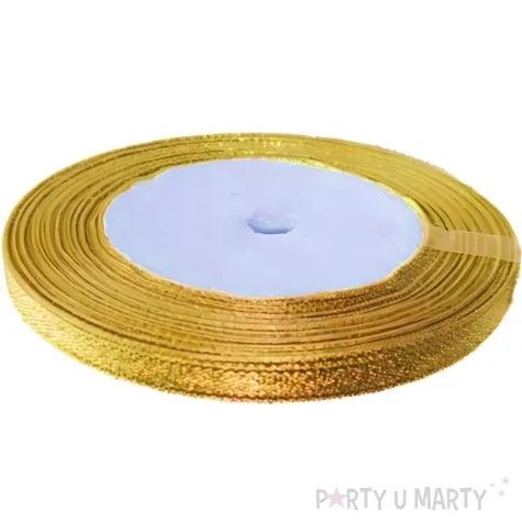 tasiemka brokatowa classic zloty czakos 6 mm 22 m